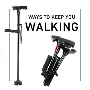 How do you use a walking stick? 